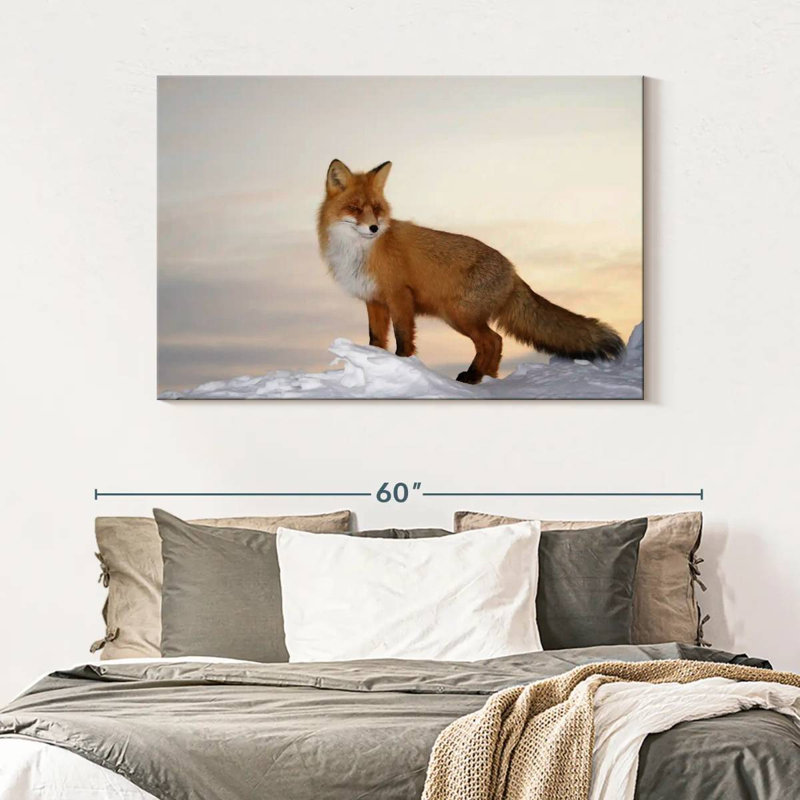 Renard majestueux Brampt, H 32 po x l 48 po