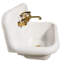 Nantucket Sinks 16.5''  Fireclay Specialty Wall Mount Bathroom Sink with Faucet and Overflow-963091388-963091389