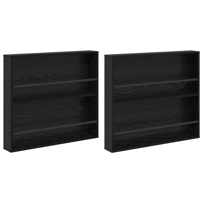 Wood Magazine Rack, Black