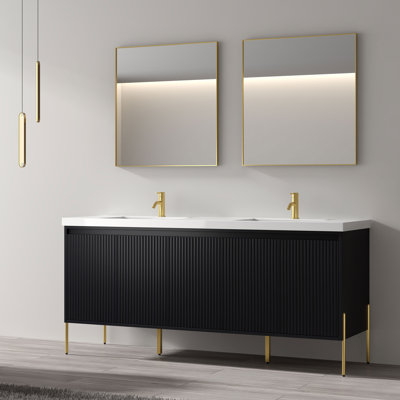 Socwell 72.8'' Double Bathroom Vanity