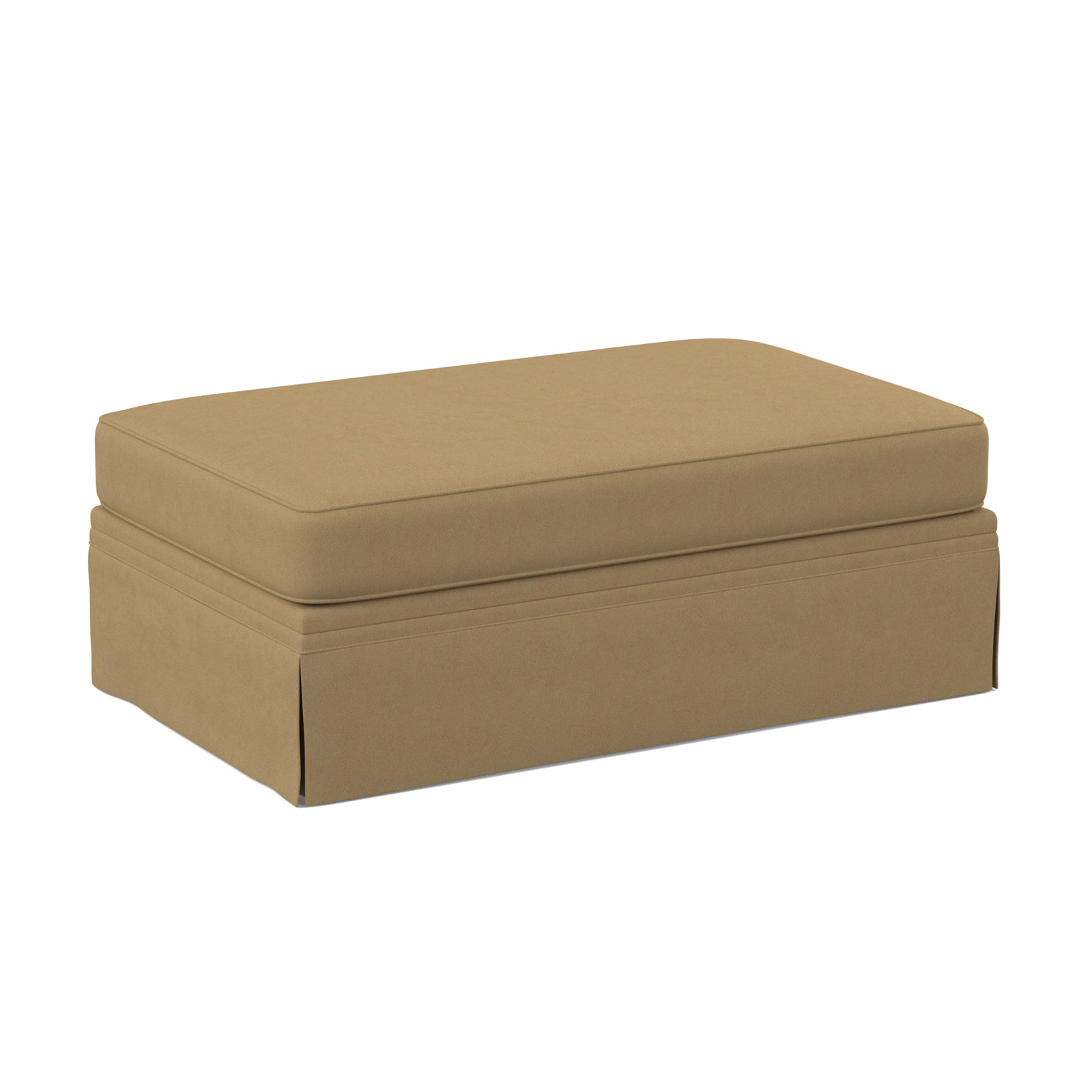 Shelby 47" Ottoman, Bella Toast Performance Velvet