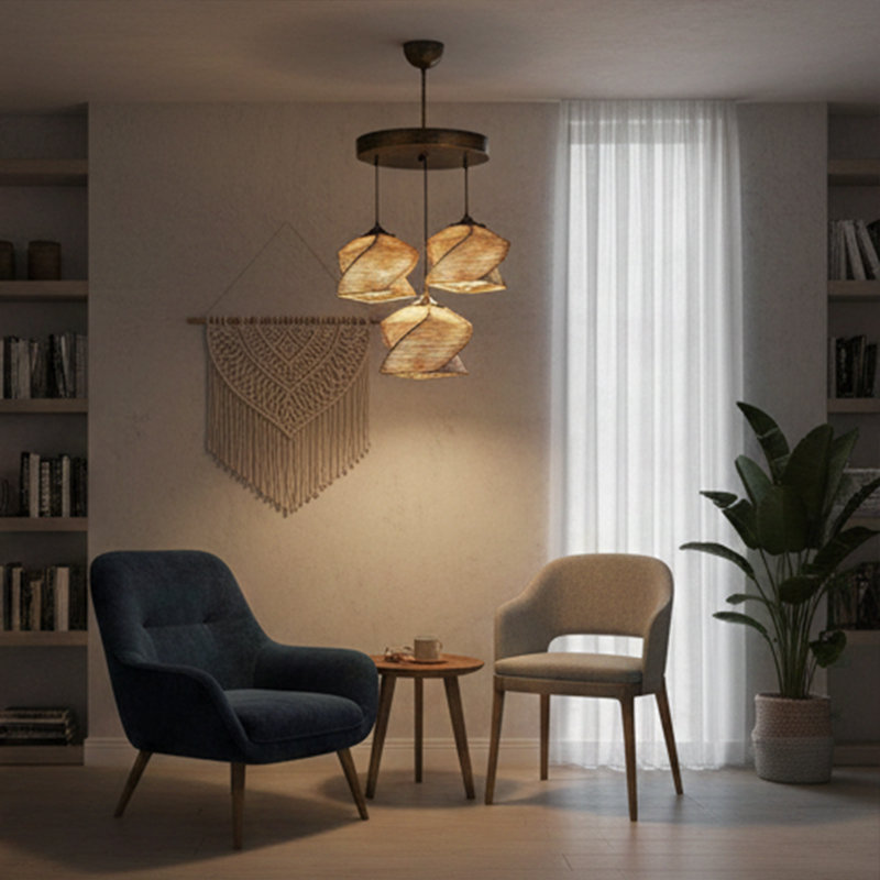 Luminaire suspendu géométrique à 3 lumières Auric