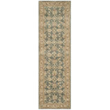 Antiquity Hand-Tufted Teal Blue / Taupe Area Rug