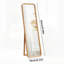 Miroir sur pied pleine longueur en bois de hêtre massif avec support, cadre en bois naturel pour la chambre à coucher et le salon, miroir mural 2-en-1