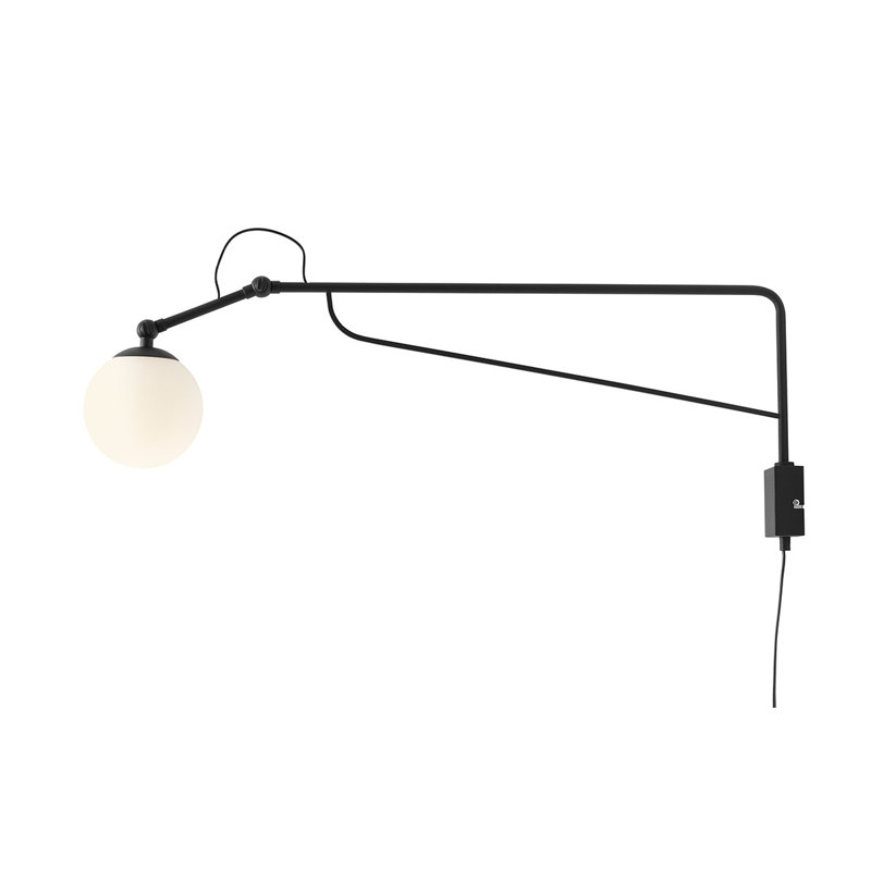 Balin Steel Swing Arm Sconce, 29cm H x 14cm W x 90cm D