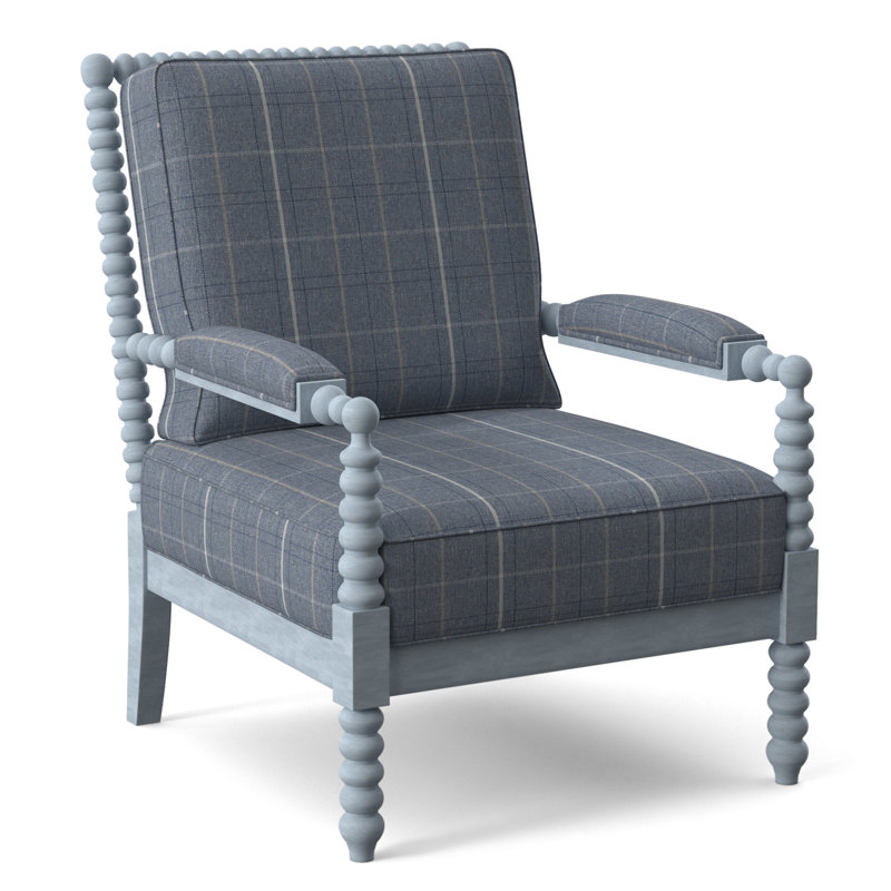 Fauteuil Jamilla Sabrina, Lapis écossais 0126-63, Finition verre de mer