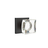 Passage Modern Square Crystal Knob with Square Rose