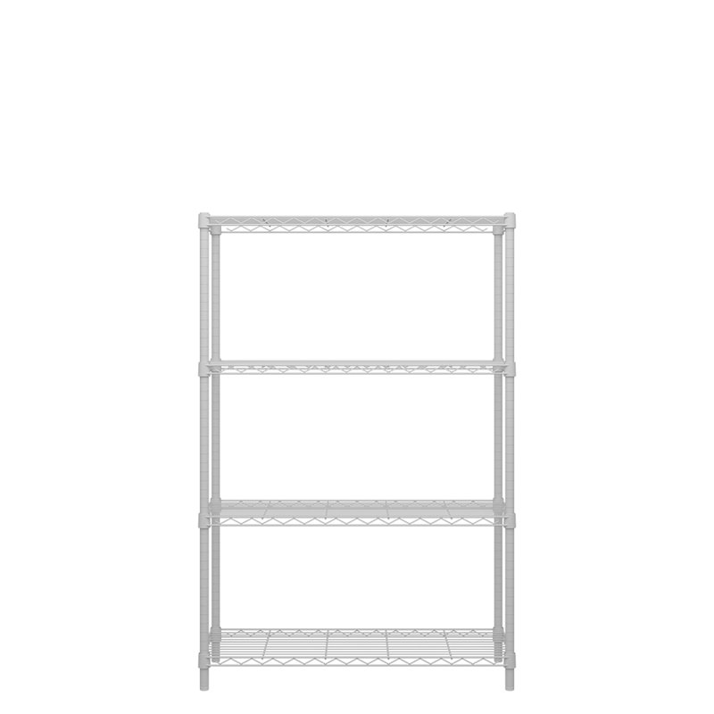 Matilyn 4-Tier Wire Shelving Unit, White Coating