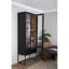 Armoire minimaliste noire pour l'organisation - Unité contemporaine 31,5 x 18 x 86,5 po avec portes en verre d'une profondeur de 18 po