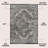 Modern Persian Vintage Medallion Black Rug-576544211