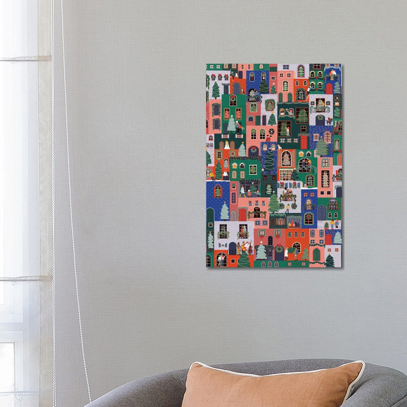 Christmas Town 1 Piece Wall Art on Canvas, 66.04 cm H x 45.72 cm W, Wrapped Canvas