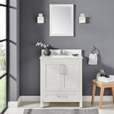 Shanarra 30'' Single Bathroom Vanity with Engineered Marble Top
