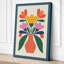 Coral Blooms in Vase Mid-Century 1 Piece Wrapped Canvas Wall Art-997246952-997246947
