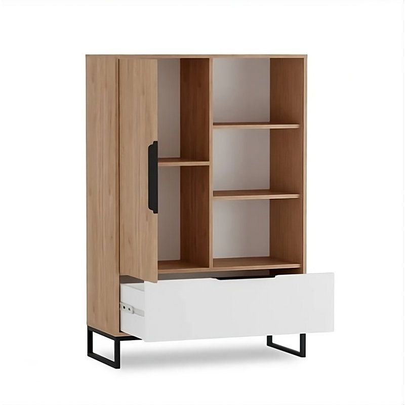 Necole 135cm H x 90cm W Standard Bookcase