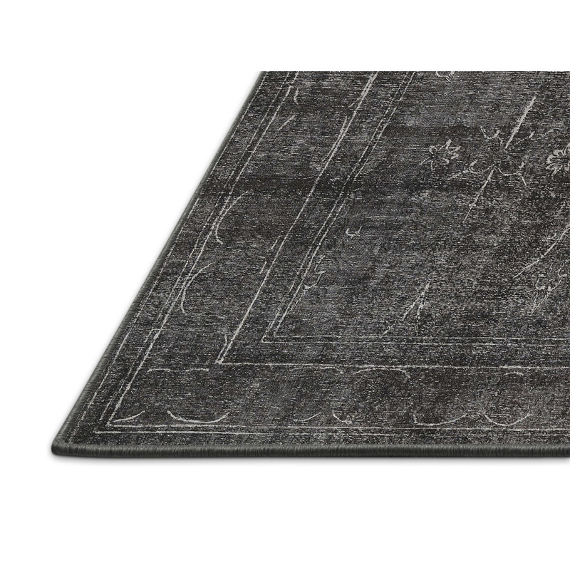 Tapis oriental gris anthracite, Rectangle 6 pi x 9 pi