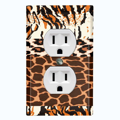 Patterned 1 - Gang Toggle Light Switch Standard Wall Plate