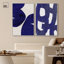 Ensemble de toiles d'art abstrait bleu par Art Remedy, cadre noir, 10 x 15