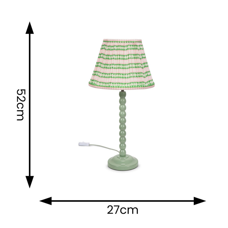 Cheyeanne Wood Table Lamp, Green