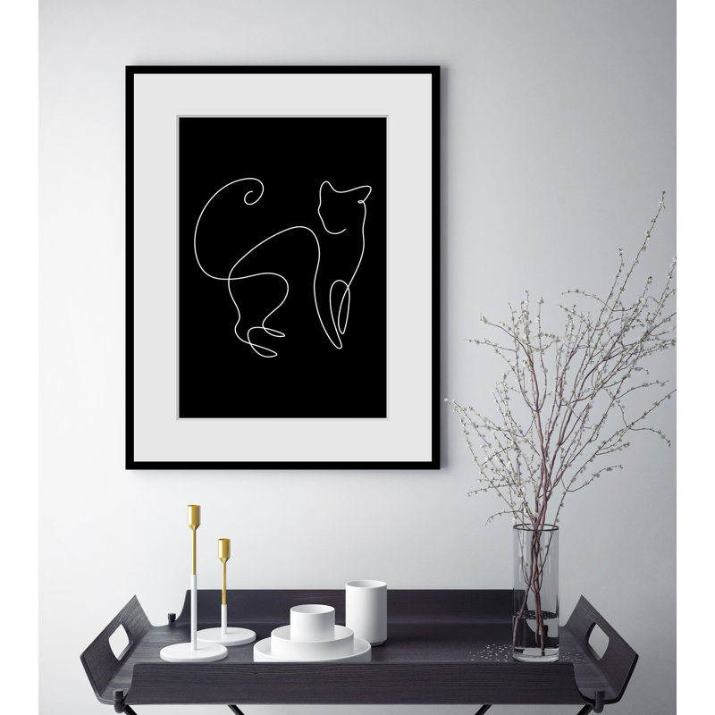 Katze - Single Picture Frame Print, 60 cm H x 50 cm W