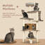 68.7'' H Wood Modern Eleph Cat Tree, Cat Tower, Cat Condo