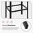 24" Bar Stools Set of 2, Counter Height, PU Leather Seat, Metal Frame, Kitchen Island, Black-777950752-777950815