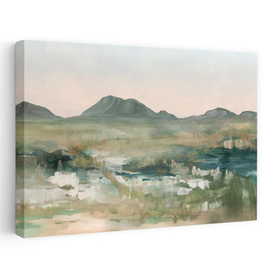 «Tranquil Hills Under Soft Sky Abstract Contemporary Landscape Nature», art mural