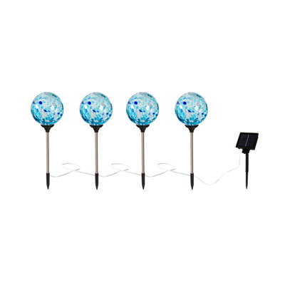Ensemble de lumières de chemin solaire en verre Ladamion