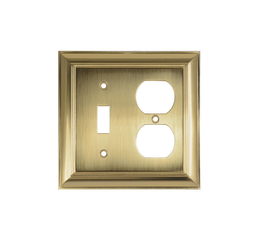 Impressions 2 - Gang Toggle Light Switch Standard Combination Wall Plate CKP 