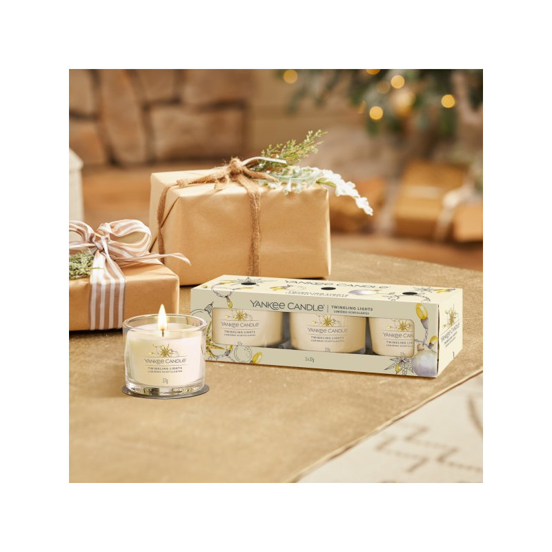 Yankee Candle - 3 Packed Filled Votives, Twinkling Lights