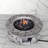 40000 Outdoor Heating Fire Pit - 8-Hour Burn Time, Fiber Reinforced Concrete, Stainless Steel Burning Surface, Propane & Natural Gas, Gray Burn, Inner Burner, Color