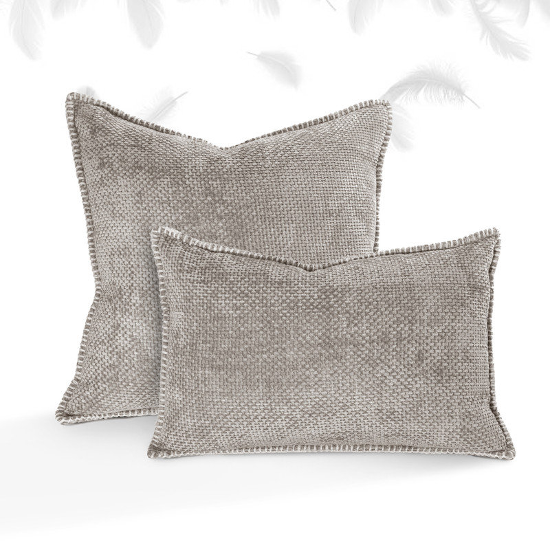 Coussins en chenille Austin Horn Classics, Gris colombe