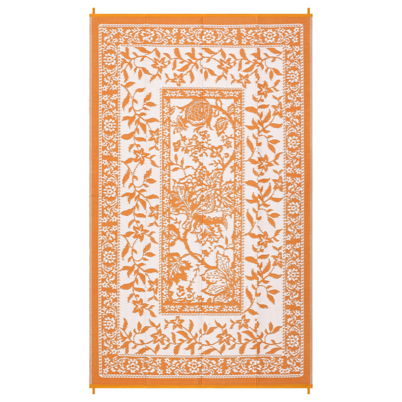 Reversible Outdoor Area Rug, Waterproof, Easy Clean, UV Resistant Patio Mat, Washable Garden Carpet for Beach, Porch, Backyard