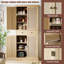 Armoire de cuisine 72 po avec 4 portes, tablettes réglables et tiroir Farmhouse
