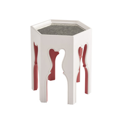 Villa Blanca Glass Tray Top End Table