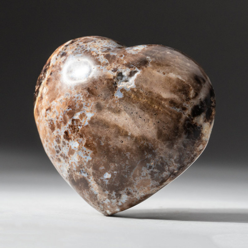 Polished Jasper Heart, 2.75" H x 2.5" W x 1" D, Brown