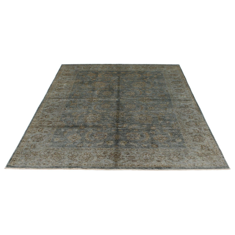 Tapis traditionnel bleu et gris 6 x 8