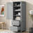 61" Storage Tower — Dual Drawers & Adjustable Depth for Your Organized Retreat-1128184093