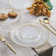 Karaca Milanda 12-Piece Glass Dinner Set for 4 People, Transparent Gold