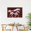 Cheval bleu galopant, impression abstraite, cheval moderne-129970521