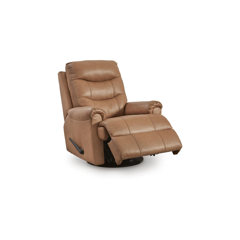 Fauteuil inclinable, oscillant et pivotant Cedarbrooke, Brown Faux Leather