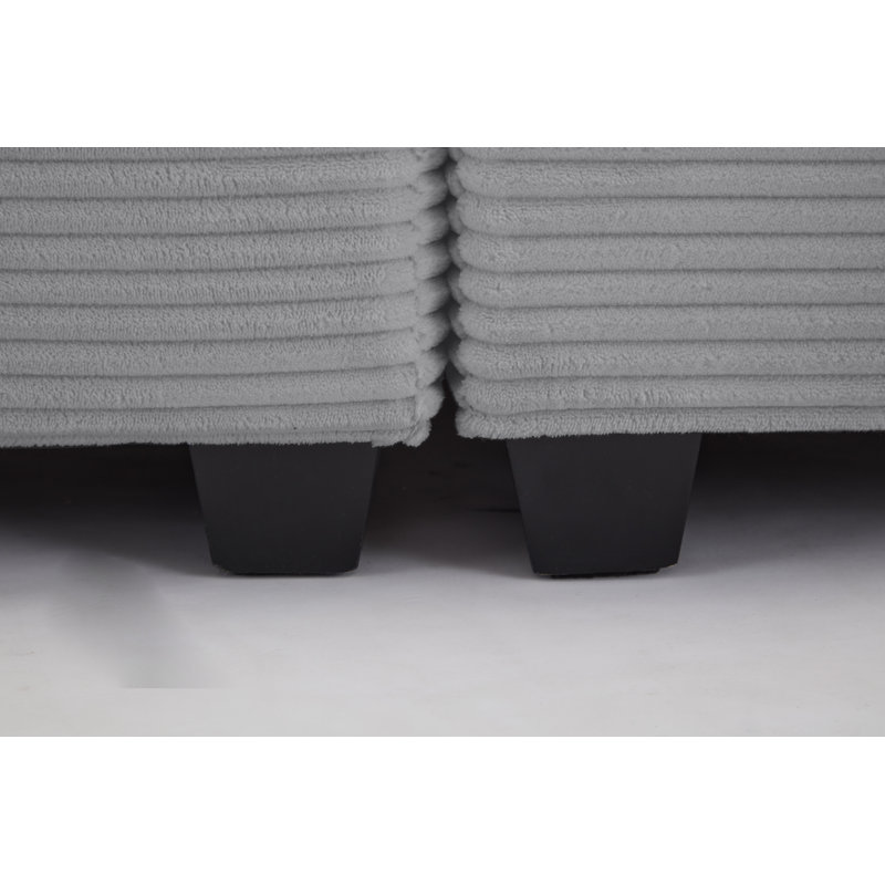 Nicholson 8-piece Sleeper Sofa Sectional, Light Gray Corduroy
