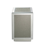 Dedman Glam Square Accent Table with Mirrored Inlay Top and Case-Frame