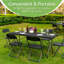 Fête portable pliante 6 pi, repas, mariage, événements, pique-nique intérieur, extérieur, camping, utilitaire