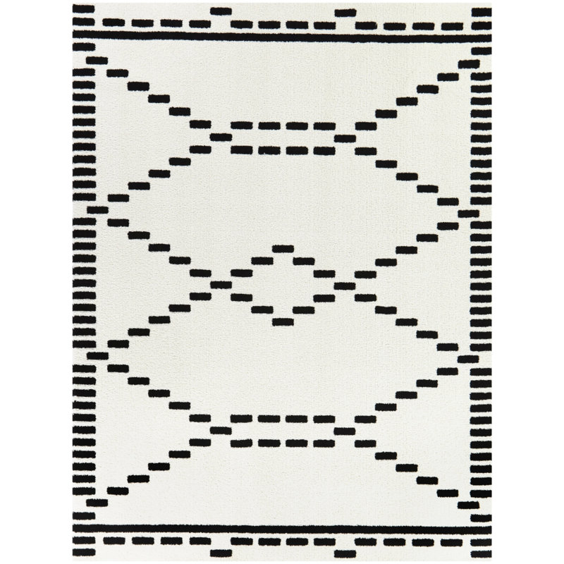 Tapis ivoire à motif géométrique Krantz, Rectangle 7 pi 10 po x 10 pi