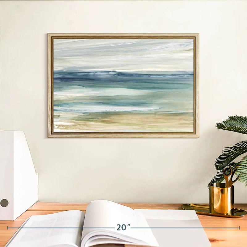 Brise océanique I, Cadre flottant en bois naturel, 13 po x 9 po