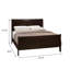 Lit double classique en cappuccino riche-321085647