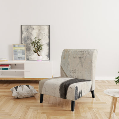 Fauteuil de chambre rembourré en velours French Bird Flea Market III