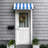 Awntech Charleston Acrylic Fabric Awning with Iron Scroll Arms-111684931-111684927