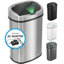 Poubelle de cuisine à capteur automatique sans batterie 13 gallons avec système de contrôle des odeurs et adaptateur CA, sans poubelle en acier inoxydable sans contact ITouchless-127930499