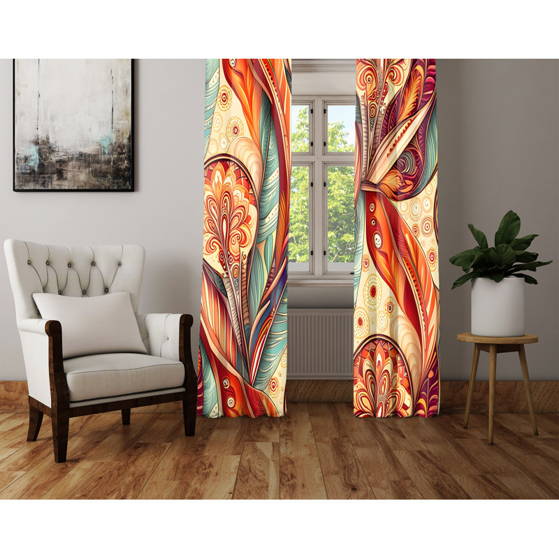 Paire de rideaux semi-transparents en polyester Deiveon, L 20 po x L 61 po